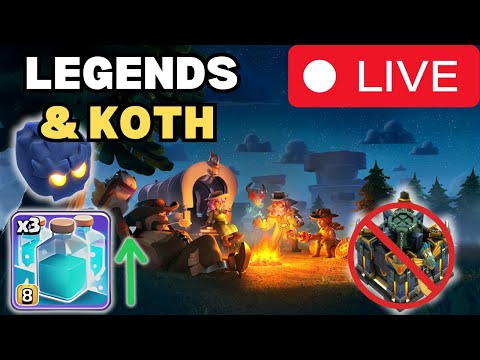 No base is safe in Legends then KOTH and Hard Mode War! #coclive #live