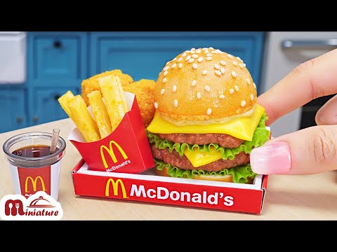 AMAZING Miniature McDonald’s Squid Game Meal | Yummy Tiny Fast Food Recipe | ASMR Mini Cooking Food