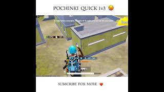 Quick 1v3 Pochinki 🥶😵#pubgbattlegroundsmobileindiagameplay #pubgmobile #bgmi