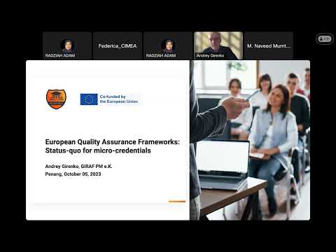 Session #4: MICROCASA International Workshop on Microcredentials, Oct. 5th 2023