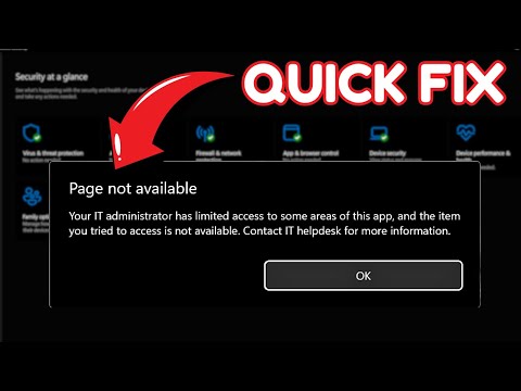 Your IT administrator has limited access to some areas of this app | in Windows 11 / 10