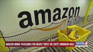 Amazon hiring thousands for nearly triple the state's minimum wage