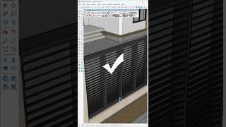✅Easy way to create louvres in Sketchup #youtubeshorts #new #sketchup #viralvideo