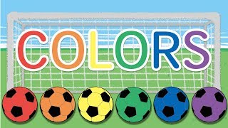 Learn colors with soccer balls | Rainbow football education video [Learning English]