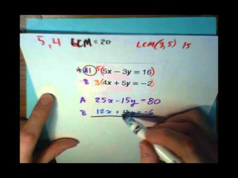 Solving System of Equations with Elimination (Multiplication) Example #2 ... MathWOEs