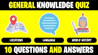 General Knowledge Quiz  | 10 Trivia Game Questions | #00122