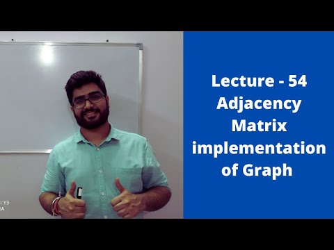 Lecture 54 || Adjacency matrix implementation of graph