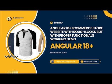 Angular 18+ Ecommerce Store Website with Rough looks but with proper functionals working demo