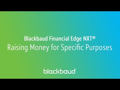 Raising Money for Specific Purposes