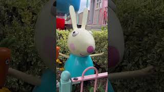 Hi there Rebecca Rabbit 🐰 #peppapig #rebbecarabit #animation #kidsadventures #rides #peppapigworld