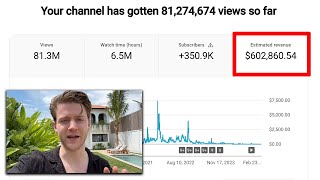 $602,860 With 1 Faceless Channel - Just Copy Me (YouTube Automation Guide)
