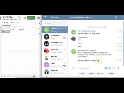 A simple family day chatbot using Telegram, Dialogflow and Google Sheets