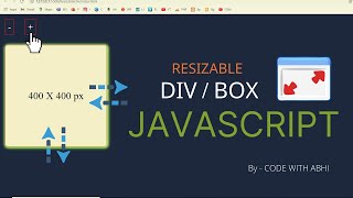 RESIZABLE DIV | HOW TO CREATE A RESIZABLE DIV IN HTML, CSS & JAVASCRIPT 🔥 | EXPANDABLE DIV 🔥 | CWA
