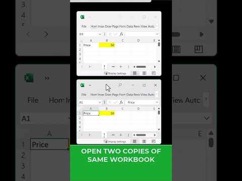 Excel - Open TWO copies of SAME workbook!