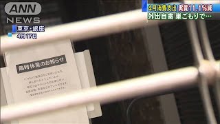4月の消費支出　前年同月比で実質11.1％の下落(20/06/05)
