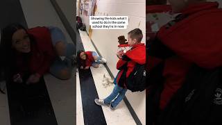 Mom Recreates Her Funniest Childhood Memories at School Infront of Kids ♥️ #shorts