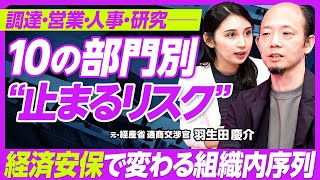 【社内部門と経済安全保障】10の部門の“止まるリスク”／トップの判断の遅さと企業哲学の欠如／調達先の集中を防ぐ／退職者から流出する技術／元経産省通商交渉官・羽生田慶介氏【PIVOT TALK】