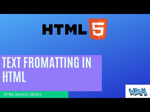 Text formatting in HTML