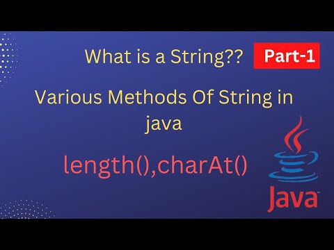 what is a string??Various Methods that can be Performed on these Strings //Part-1//Java Tutorials