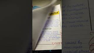 Social Science Project Class 9 on "Disaster Management"  #project
