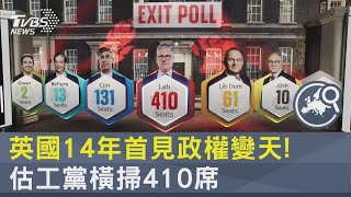 英國14年首見政權變天! 估工黨橫掃410席｜TVBS新聞 @TVBSNEWS02