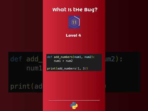 Level 4 - What is the Bug? - Python