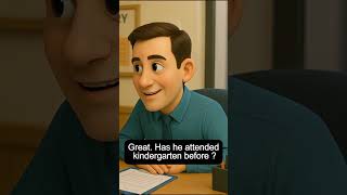 🏫✍️ English Conversation for Beginners – Registering a Child for First Grade at School  #shorts