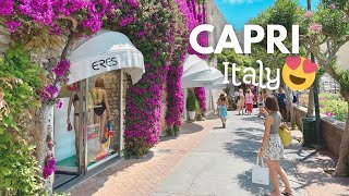 Capri, Italy 🇮🇹 😍  The Most Elegant and Luxurious Island 🌺 Walking Tour 4K HDR