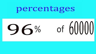 Percentages     96      Percentage(%)    of    60000