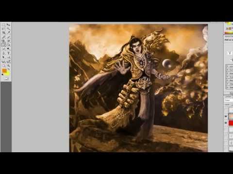 Diablo 3 Wizard "Arcane Power" Time-Lapse Painting