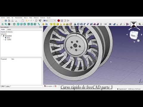 Curso rápido FreeCAD "Extrusión axial, arrays y clones"   Diseño 3d  - parte 3