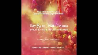 Step into a royal fairytale this Holi and celebrate at a majestic palace in India! #holibash