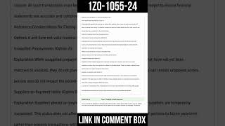 1Z0-1055-24 Exam Questions | Oracle Financials Cloud: Payables 2024 Implementation Professional Exam