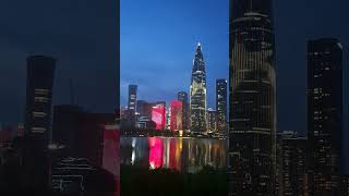 AMAZING VIEW WITH LIGHTS AT SHENZHEN BAY CHINA 😱 #shorts #short #shortvideo #viral #travel #nature
