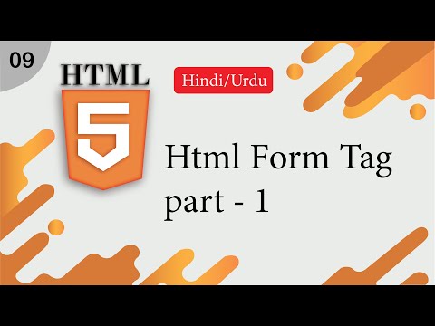 Html Form Tag Tutorial in Hindi/Urdu part - I
