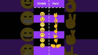 Simble and hard emoji challenge #funny #ytshrts #Hasna wolrd 11💎🎀