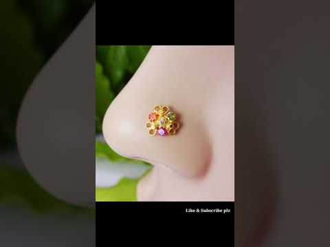 Gold Nose Pin Designs Ideas!Nose Pin Designs! #GoldNosePin#nosepindesigns#nosepin#shorts#UNIQUEWORLD