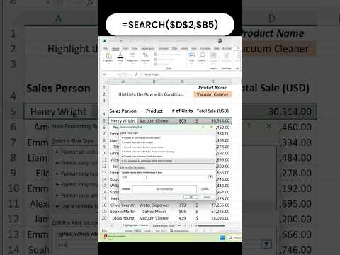 Highlight Entire Row Based on a Cell Value in Excel | Excel Tips & Tricks by Excel Flow