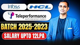 HCL Tech, Infosys & TelePerformance Hiring | Batch 2025-2023 | Apply Now