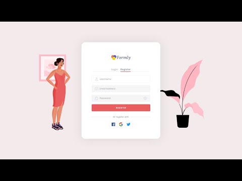 Login and Registration Form using HTML CSS & Javascript