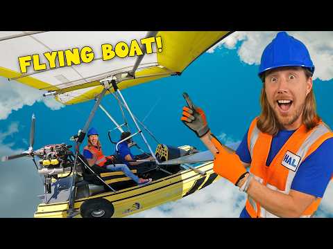 Handyman Hal flies in an Amphibious Hang Glider | Unique Aircraft for Kids