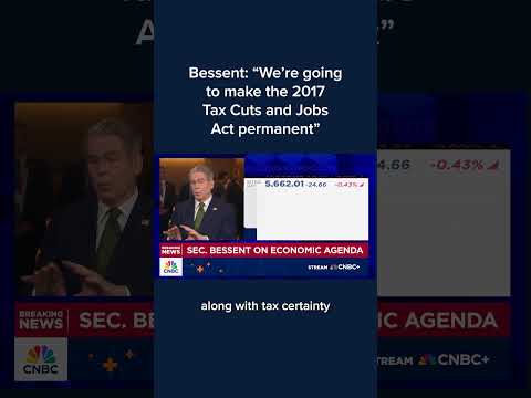 Bessent: 'We're going to make the 2017 Tax Cuts and Jobs Act permanent'