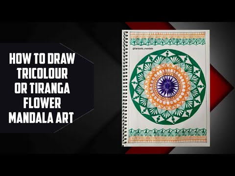 How to make tricolour mandala art|tiranga|round mandala art|Independence day, republic Day special
