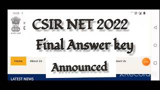 CSIR NET 2022 I final Answer key I #csirnetanswerkey #csirnet @abcsofbiology
