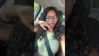 Charming Car Selfie: Curly Hair, Chic Glasses, and Relaxed Vibes#curlyhair #carselfie