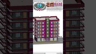 5 story Building in revit  #revit #home #reels #shorts #shortvideo