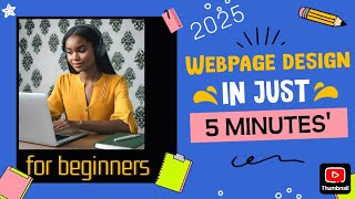 Webpage design just 5 min for beginners, html and css project 2025,#webdesign #htmlcss