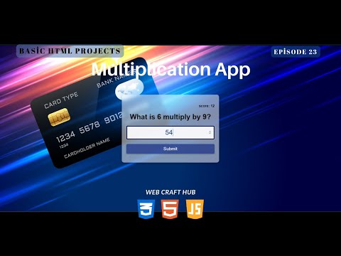 Designing a Multiplication Game with HTML, CSS, and JavaScript | Just Coding