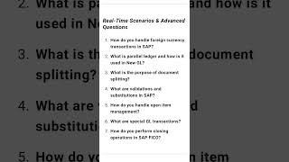 FICO INTERVIEW QUESTIONS #fi interview questions #sap