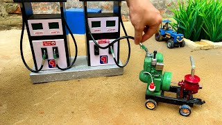 diy tractor mini diesel engine petrol pump science project || @KeepVilla @iamYuTom
